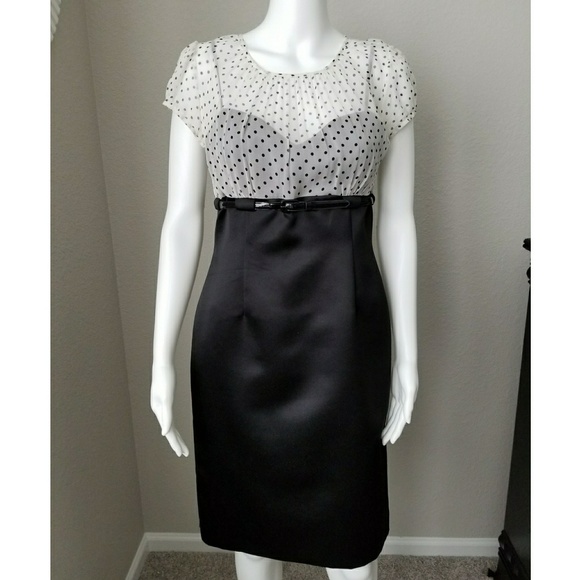 Tahari Dresses & Skirts - BOGO Tahari pencil dress with cream sheer top